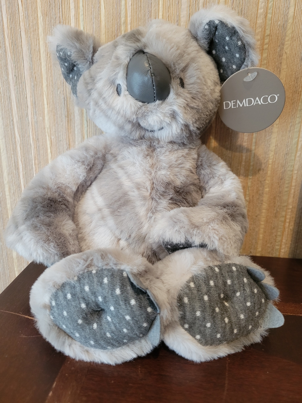 Demdaco Plush Koala Stuffed Animal - Soft Gray NWT